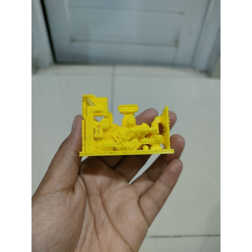 MESIN BUS MINIATUR ASESORIS WARNA KUNING