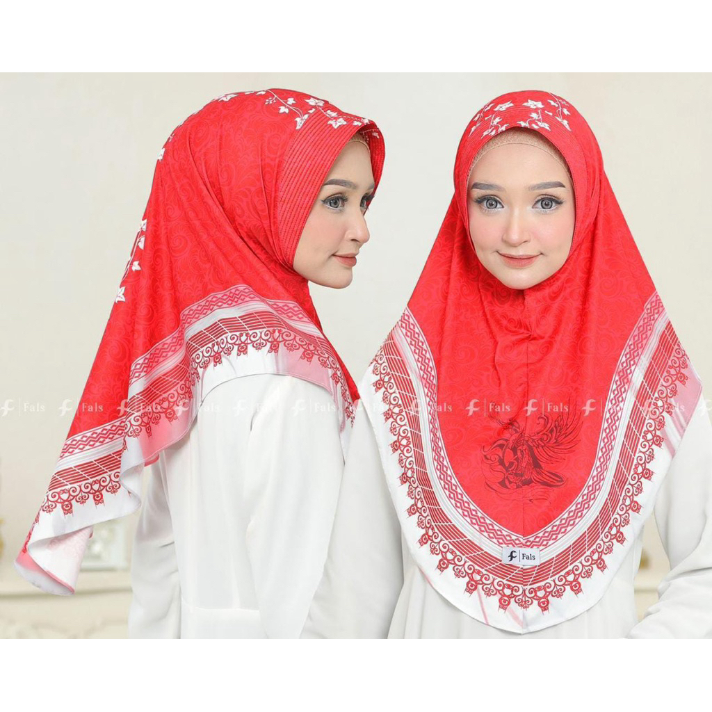 KERUDUNG MERAH PUTIH / KERUDUNG KEMERDEKAAN / Kerudung Segiempat Motif / kerudung segiempat / jilbab