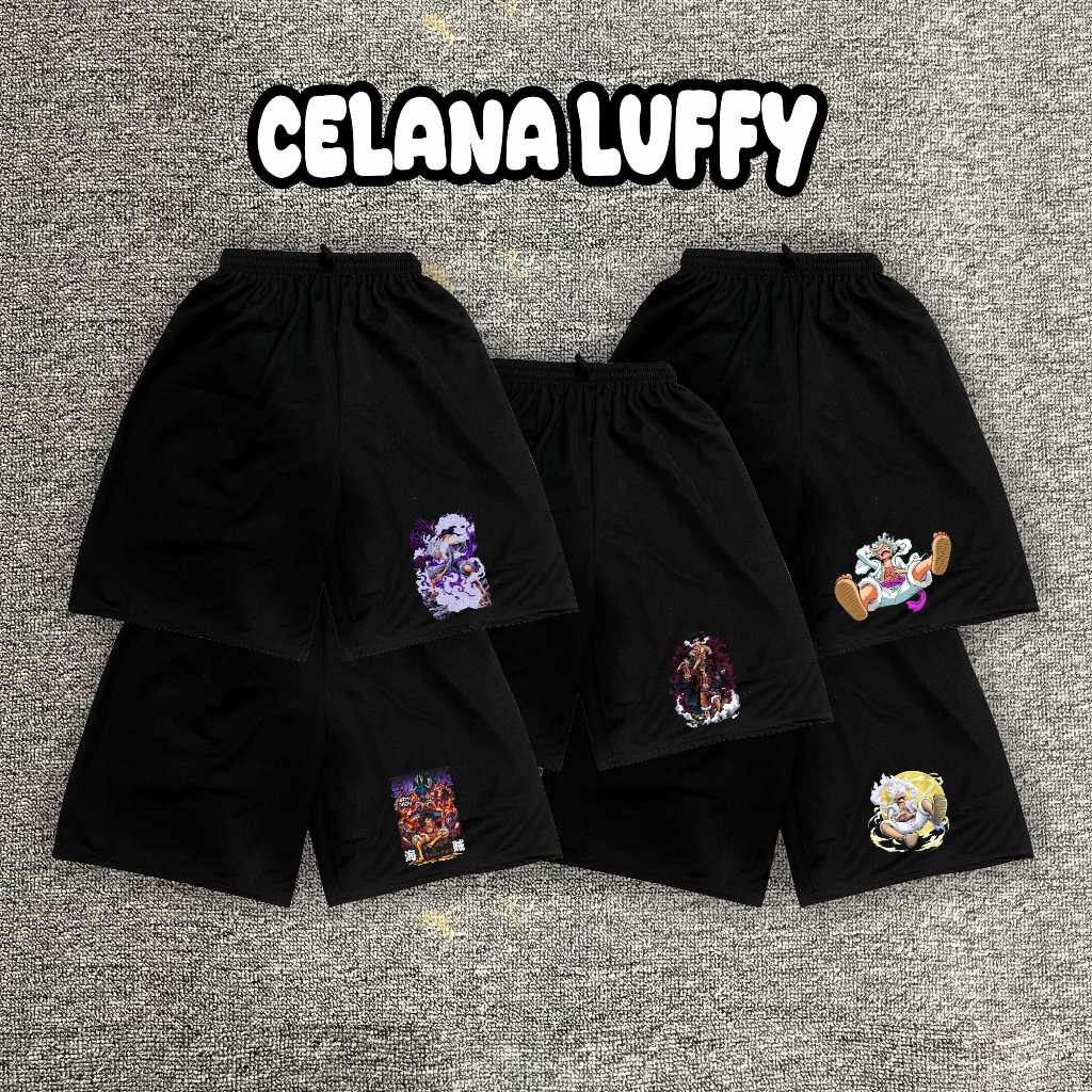 celana pendek luffy,celana pendek santai,celana kolor mantai,celana cowok dan cewek