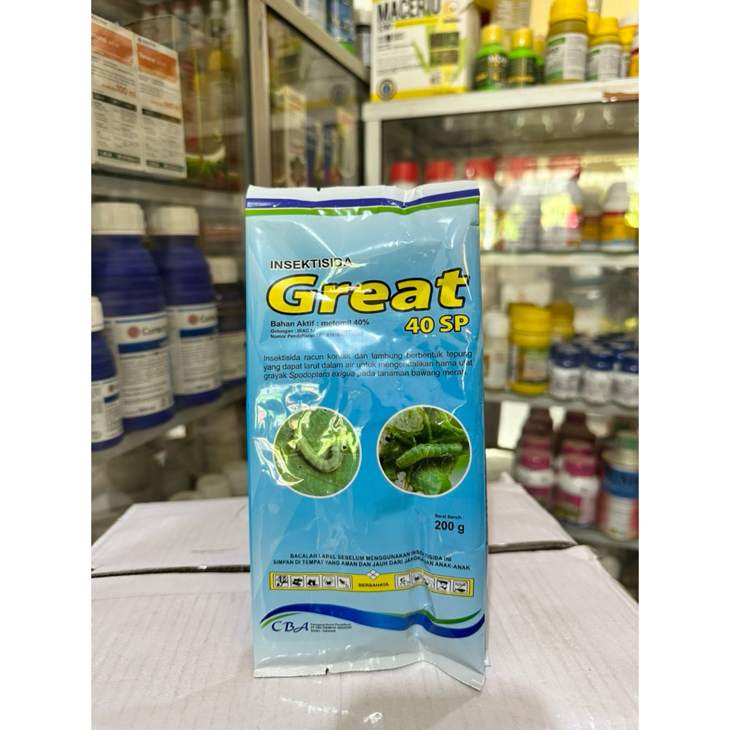 INSEKTISIDA METOMIL GREAT 40SP 200 Gram - Pembeku telur dan racun ulat