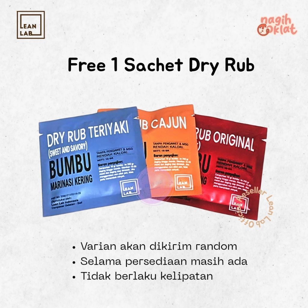 

(HADIAH/FREEBIES) Lean Lab Dry Rub Sachet 10gr Bumbu Masakan Marinasi Ayam/Daging/Seafood