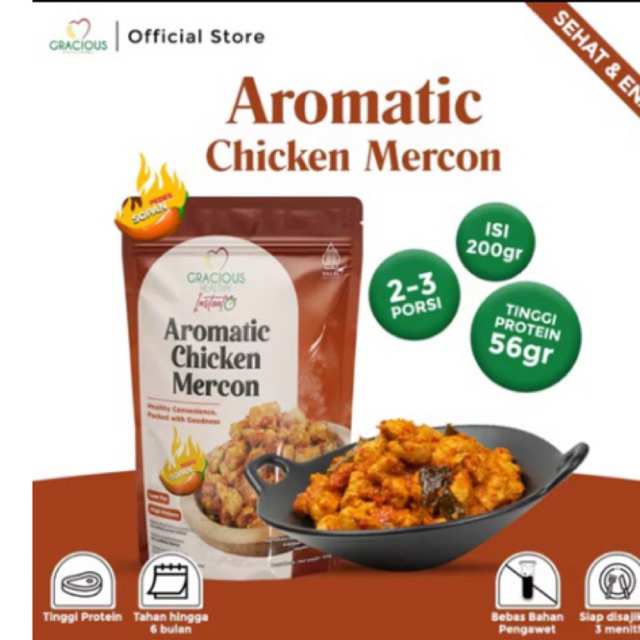 

Gracious Healthy Instant chiken pedas sopan (Makanan Instant Sehat Siap Saji) || 200gr