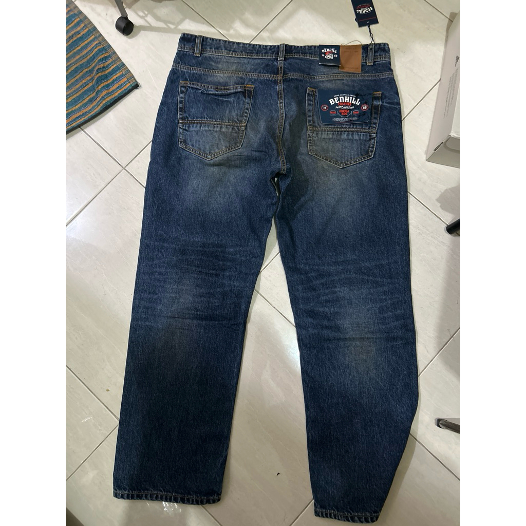 benhill celana panjang pria jeans denin relaxed fit - 40