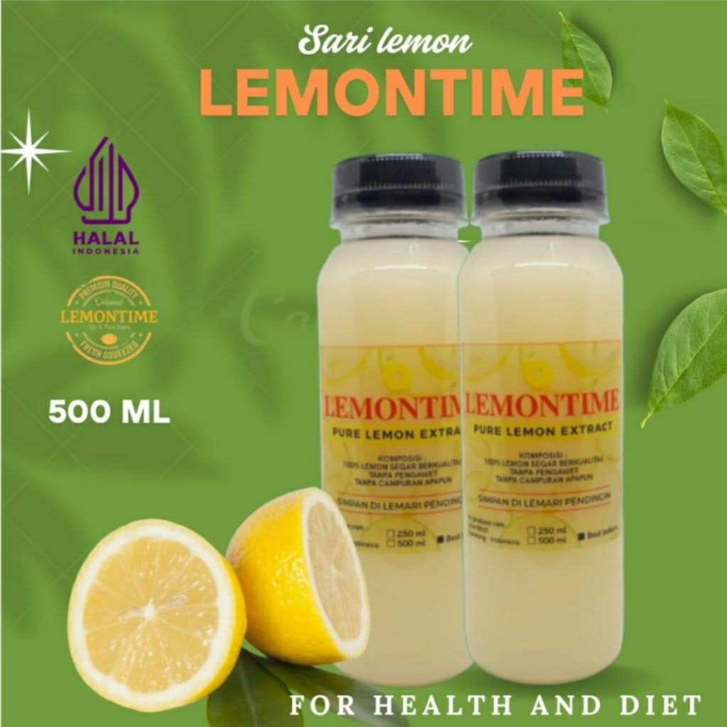 

Lemontime Lemon Diet Paket 2 Botol 500 ml Lemon Asli Tanpa Campuran Sari Lemon Lemontime