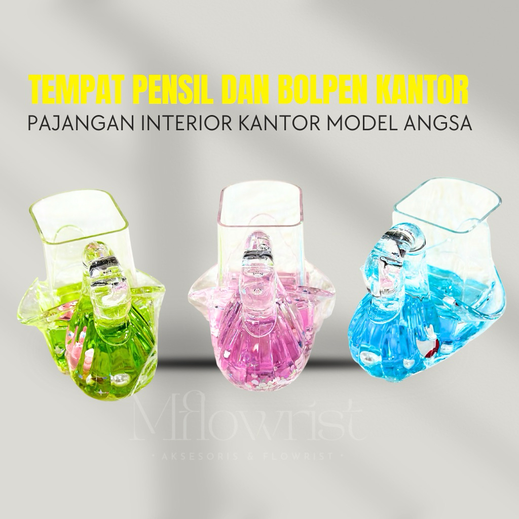 

snowball lucu angsa Pasir pajangan kantor interior Tempat pensil,bolpen