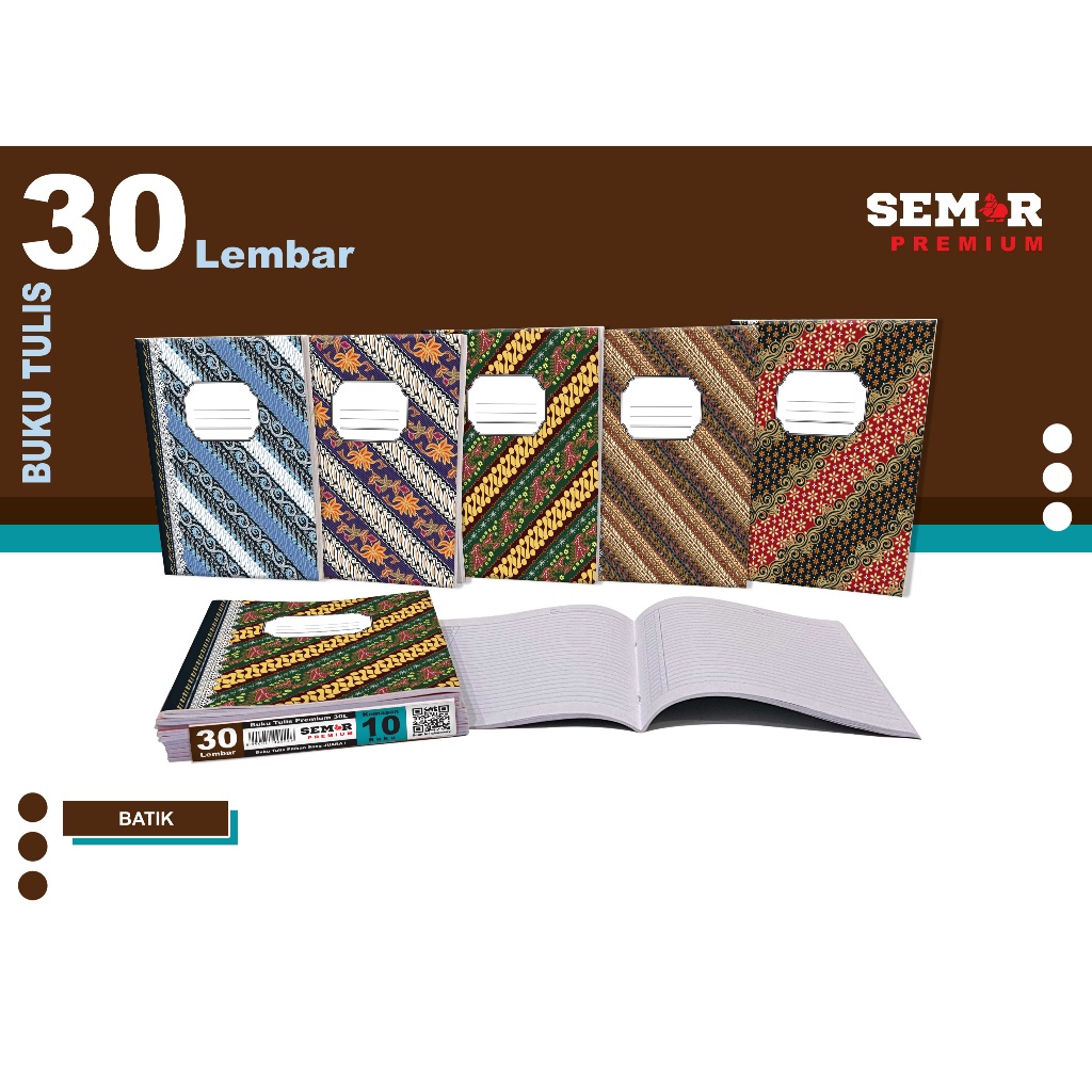 

Book | Buku Tulis Semar Premium All Series 30 Lembar (10PCS)