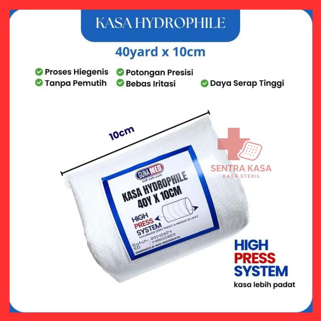 Kasa Gulung Besar 40 Yard x 10 cm Gunamed Kain Kasa Gulungan Roll Hidrofil Steril Untuk Luka