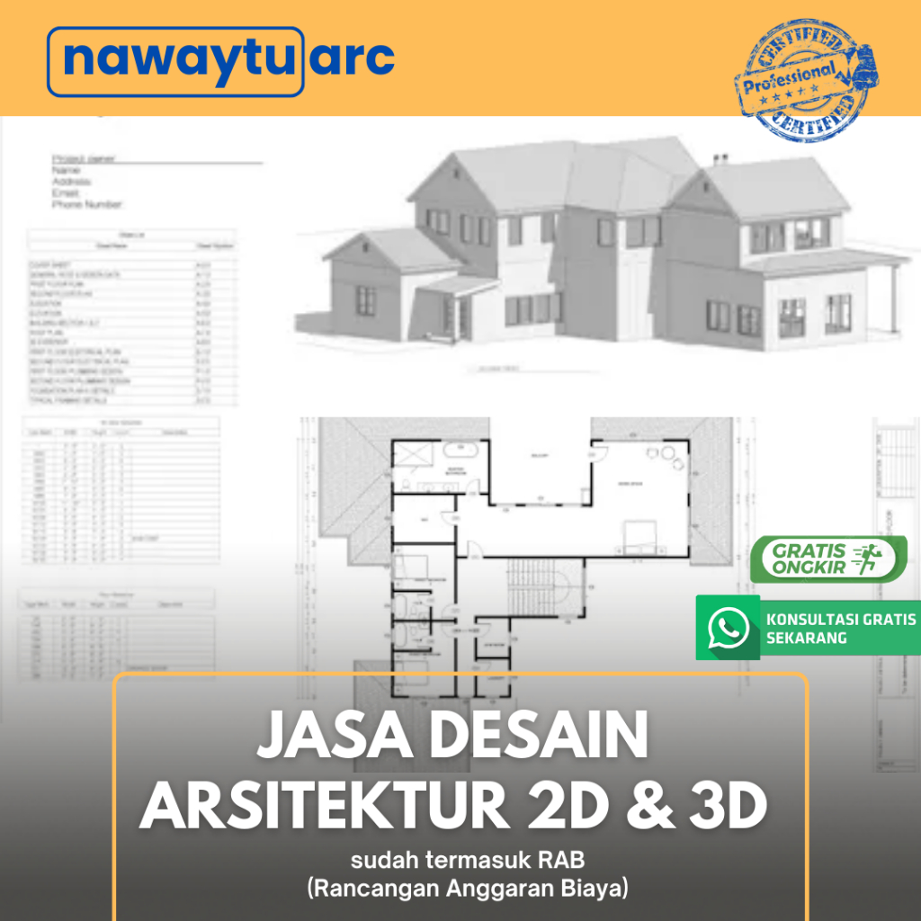 Jasa Desain Rumah dan RAB Struktur Arsitektur Semua Jenis Bangunan