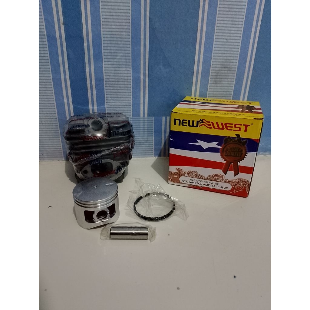 Cylinder Block Komplit Chainsaw New West 628 ORIGINAL / Buring Senso NEW WEST 628 New west Original