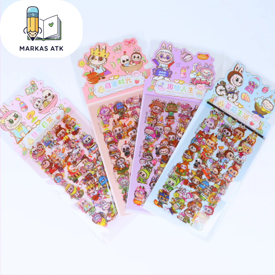 

Stiker Labubu Pop Mart The Monsters Isi 3 Lembar 66 Tempelan Sticker Lucu Imut Murah Hiasan Jurnal Case HP Laptop Koper COD