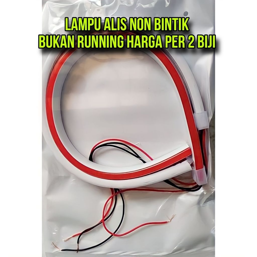 lampu alis motor sepasang fleksible lampu alis slim waterprof lampu led 12 volt