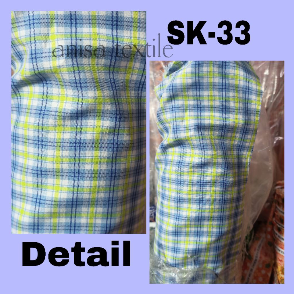 Paling Lengkap Kain Kotak Seragam Sekolah Paud/TK kode sk-33 L 150