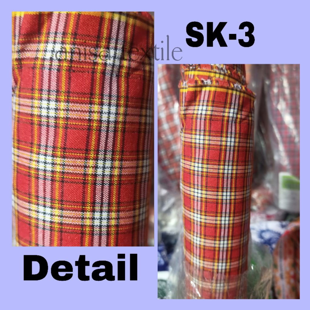 Paling Lengkap Kain Kotak Seragam Sekolah Paud/TK kode sk-3 L 150