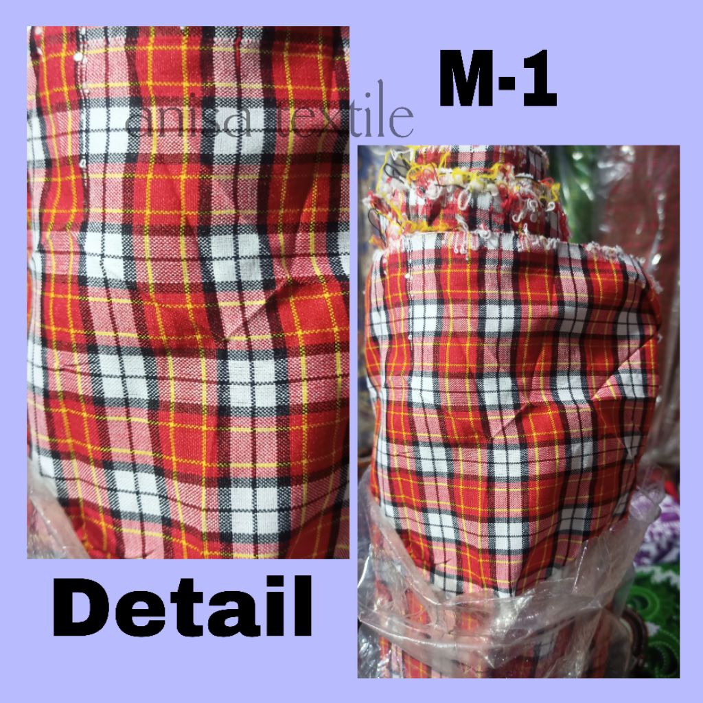 Paling Lengkap Kain Kotak Seragam Sekolah Paud/TK kode M-1 L 150