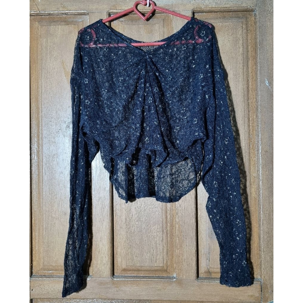 Outer brukat/Outer Brokat/Blouse Crop/Atasan remaja/Baju wanita kondangan