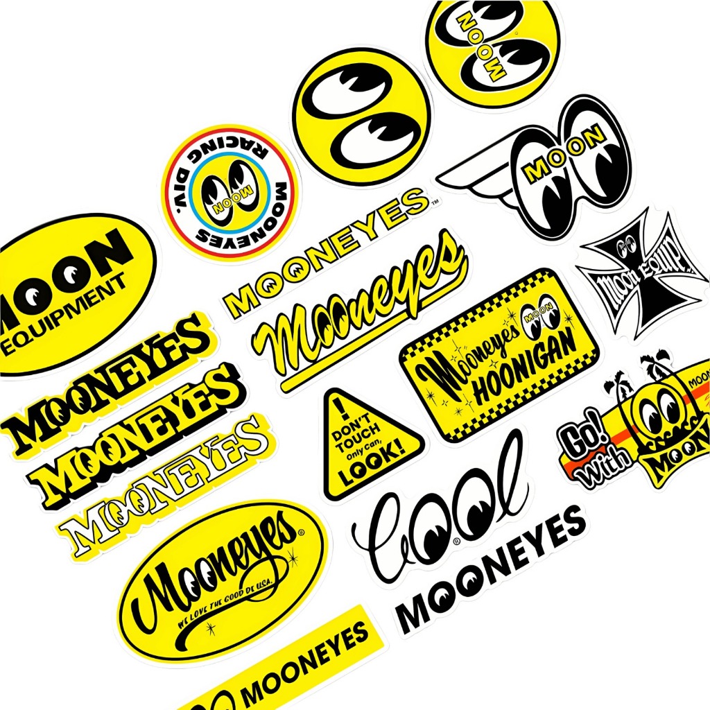 

MOONEYES Sticker Pack Mooneyes [18pcs Laminasi Glossy Die Cut]