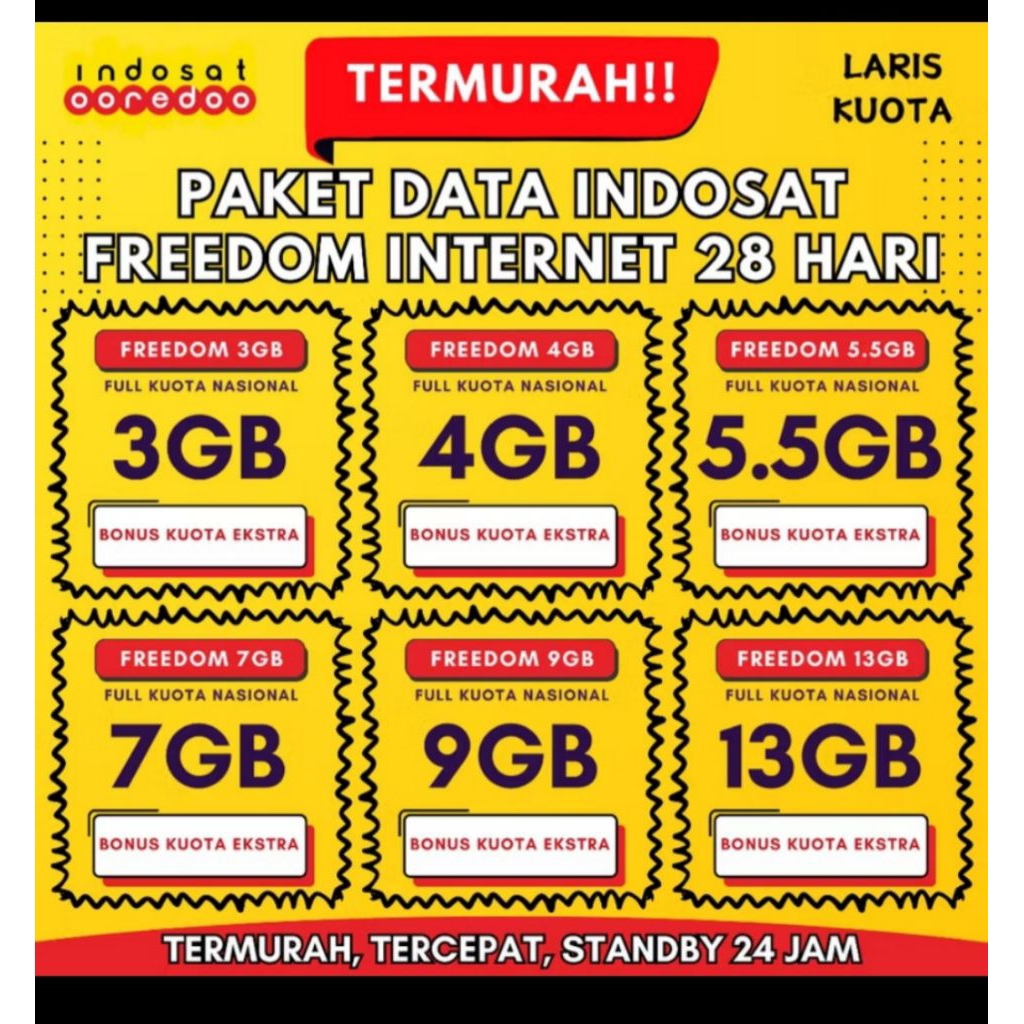 Paket data kuota indosat