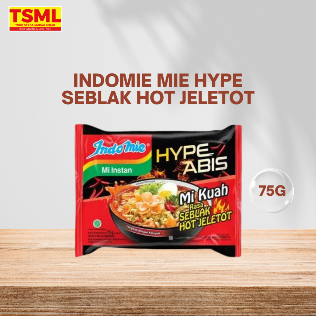 

Indomie Mie Hype Seblak Hot Jeletot 75g