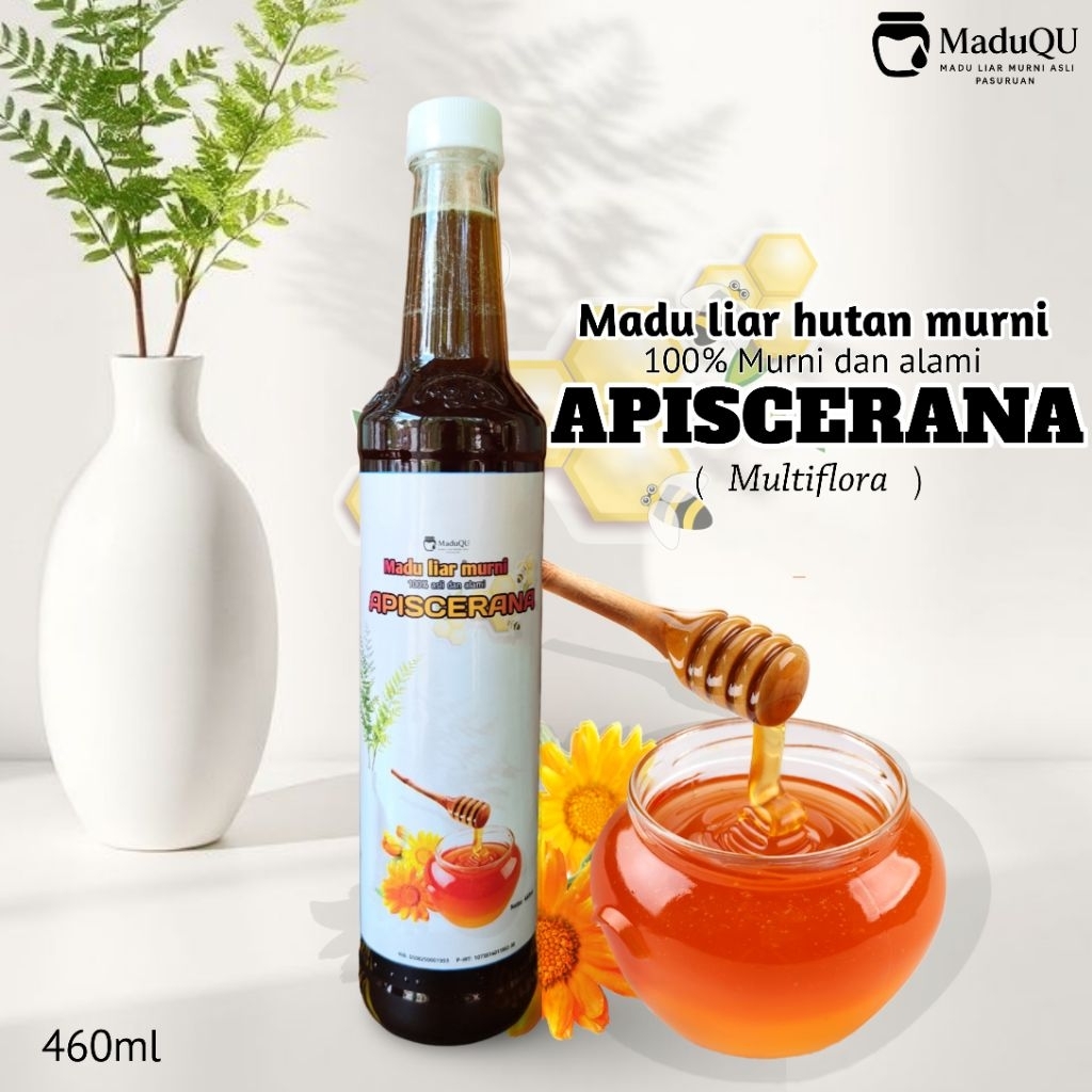 

Madu liar hutan Apiscerana/tawon cilik(Multiflora)murni dan alami 100% 460ml - Tingkatkan daya tahan tubuh