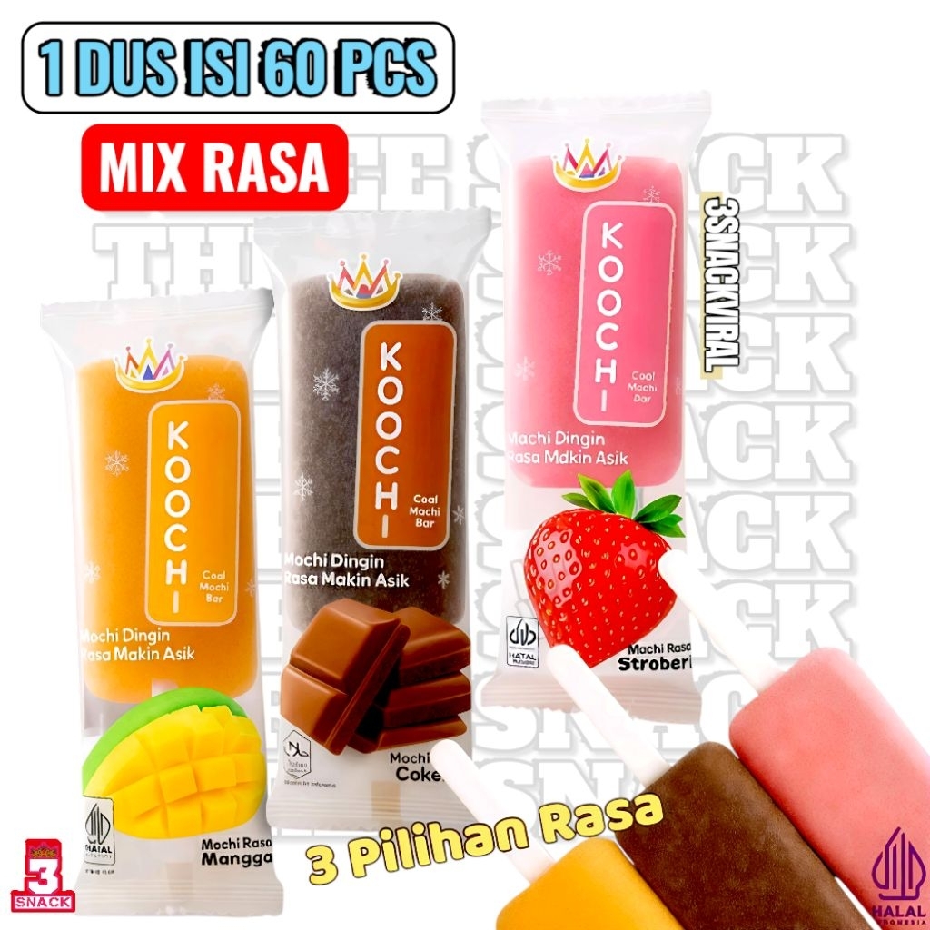 

VIRAL MOCHI ICE CREAM KOOCHI MIX RASA [ BELI 15 BONUS 5 ]