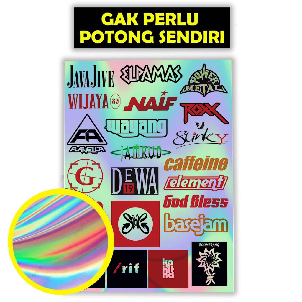 

Stiker Hologram Aesthetic, Sticker Aesthetic, Stiker Band Hologram, Sticker Band, Band Hologram 02