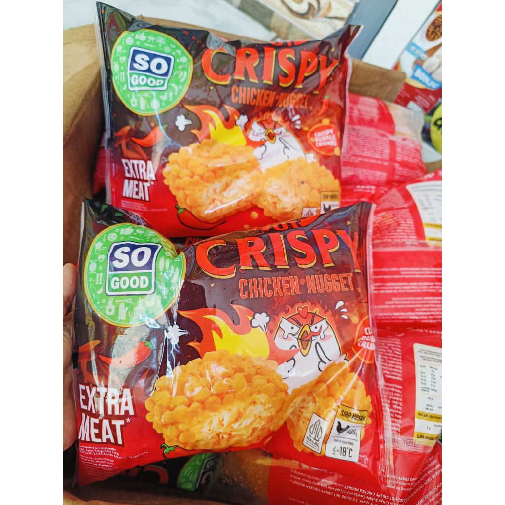 

SO GOOD NAGET CRISPY HOT 400 GRAM