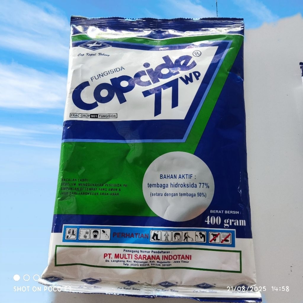 Bakterisida Tembaga hidroksida 77%(setara dengan tembaga 50%).