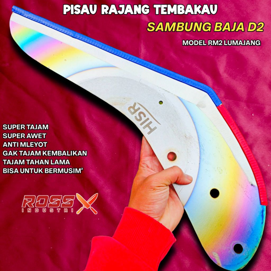 Pisau rajang RM2 Lumajang baja D2 Import Asli Super tajam berkualitas