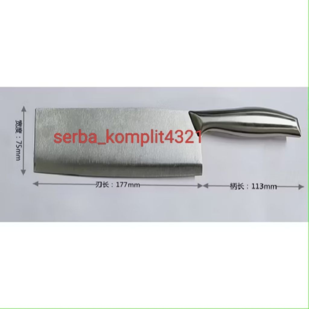 Pisau Daging Super Tajam Stainless Steel Pisau daging Cincang Pisau Dapur Pemotong Daging Stainless 