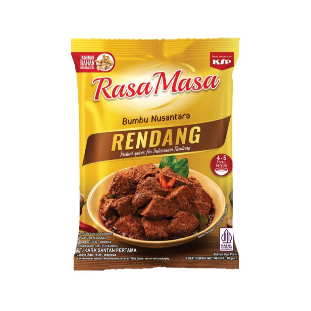 

Rasa Masa Bumbu Masak Instan Nusantara Rendang 50 g