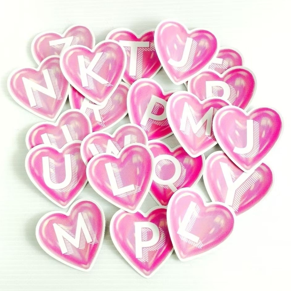 

Paperui Stiker Vinyl gloss Premium stiker tumbler / stiker hp / Huruf / Alphabet / Monogram / Abjad seri Love