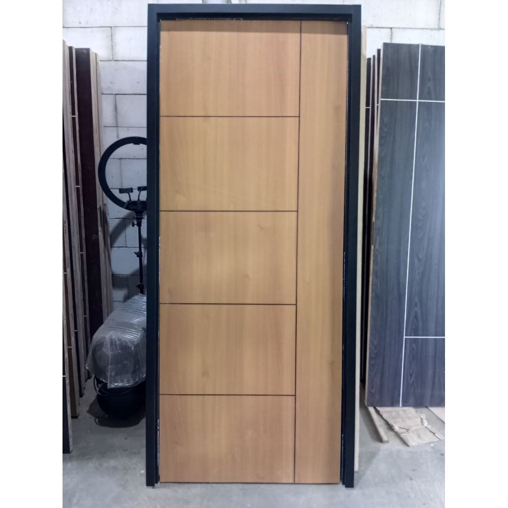 PINTU MINIMALIS + KUSEN ALUMUNIUM FREE LUBANG KUNCI