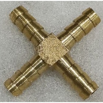 Nepel 4 Line 8mm / Nepel Selang Angin Cabang 4 / Nepel X Selang 5/16 Inch Sambungan Selang Kompresor