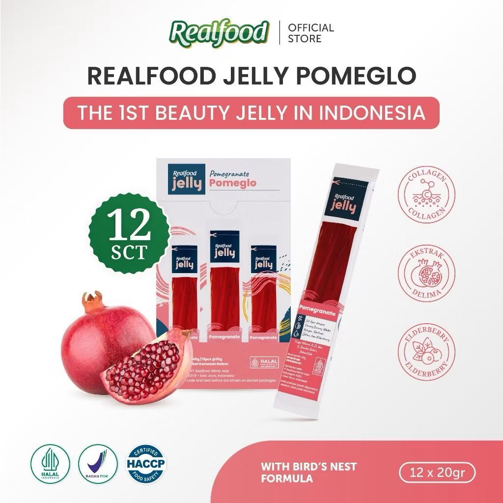 

Realfood Jelly Flawless Sarang Burung Walet dengan Kolagen, Ekstrak Delima, Elderberry dan Premiks Vitamin A (Retinol)