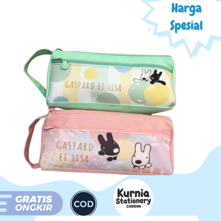 

M&G Pancil Case Gaspard Et Lisa / Tempat Pensil Warna Pastel 2 Resleting Kapasitas Besar QPB932JH