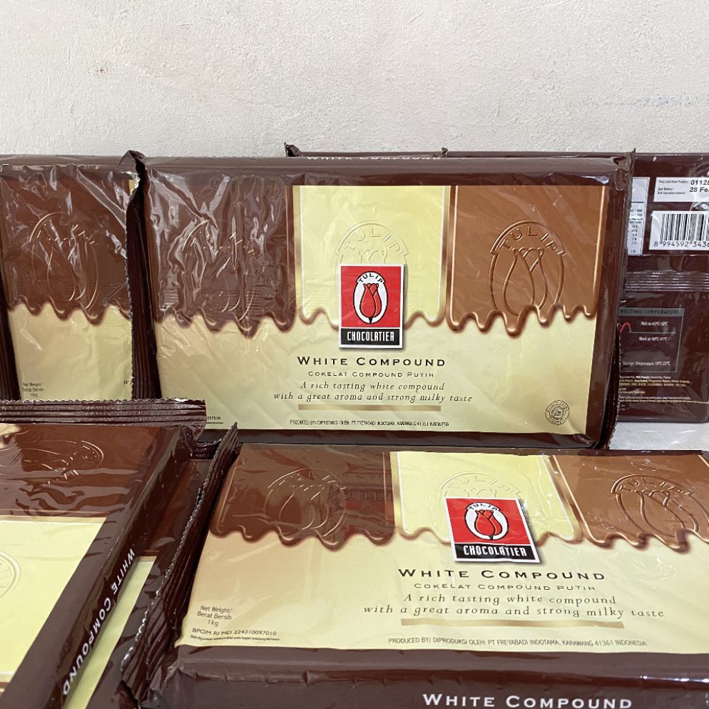 

Tulip white chocolate compound 1 kg | coklat putih tulip | tulip white cokelat