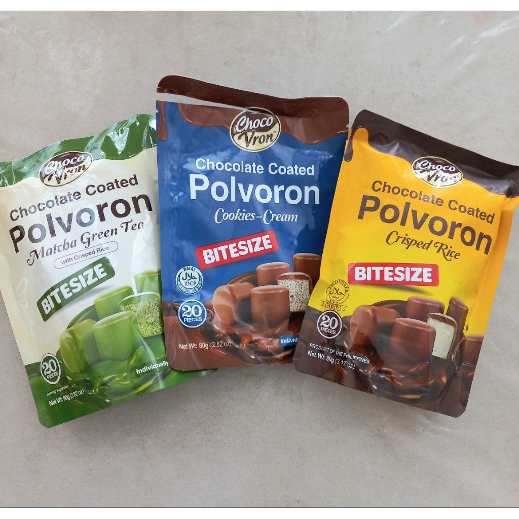 

choco vron polvoron cookies n cream/crispy rice/matcha ( READY ECER 4 PCS SAMA RASA)