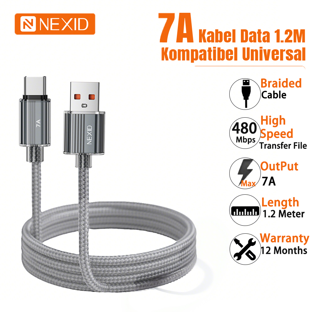 NEXID 140W Kabel Data Fast Charging Type A To Type C Cable FOR iPhone ios usb Android Cable Data