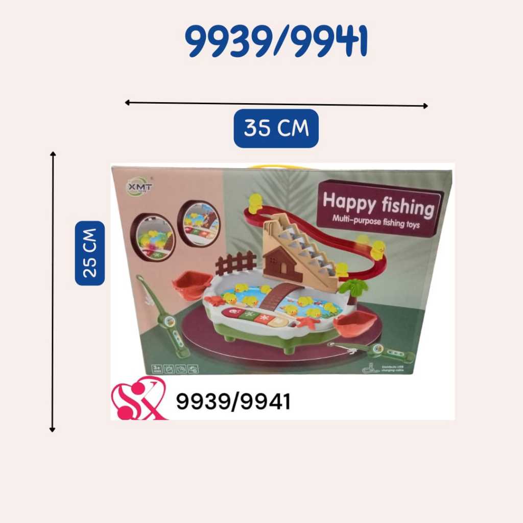 Mainan Pancingan Ikan Air / Mainan Anak Happy Fishing 2 in 1 (9939/9941)
