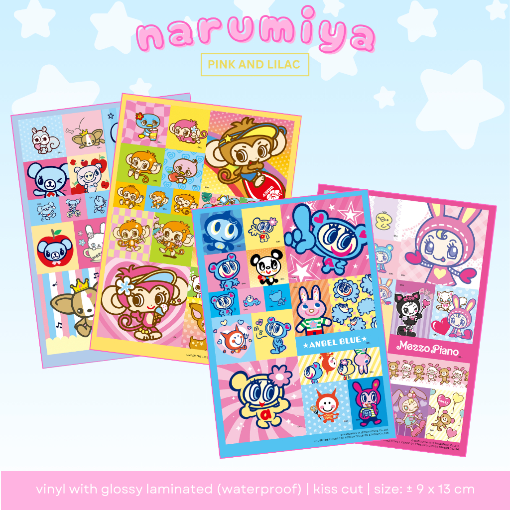 

Sticker Sheet Angel Blue, Mezzo Piano, Pom Ponette, Daisy Lovers | Deco Sticker Japan Waterproof