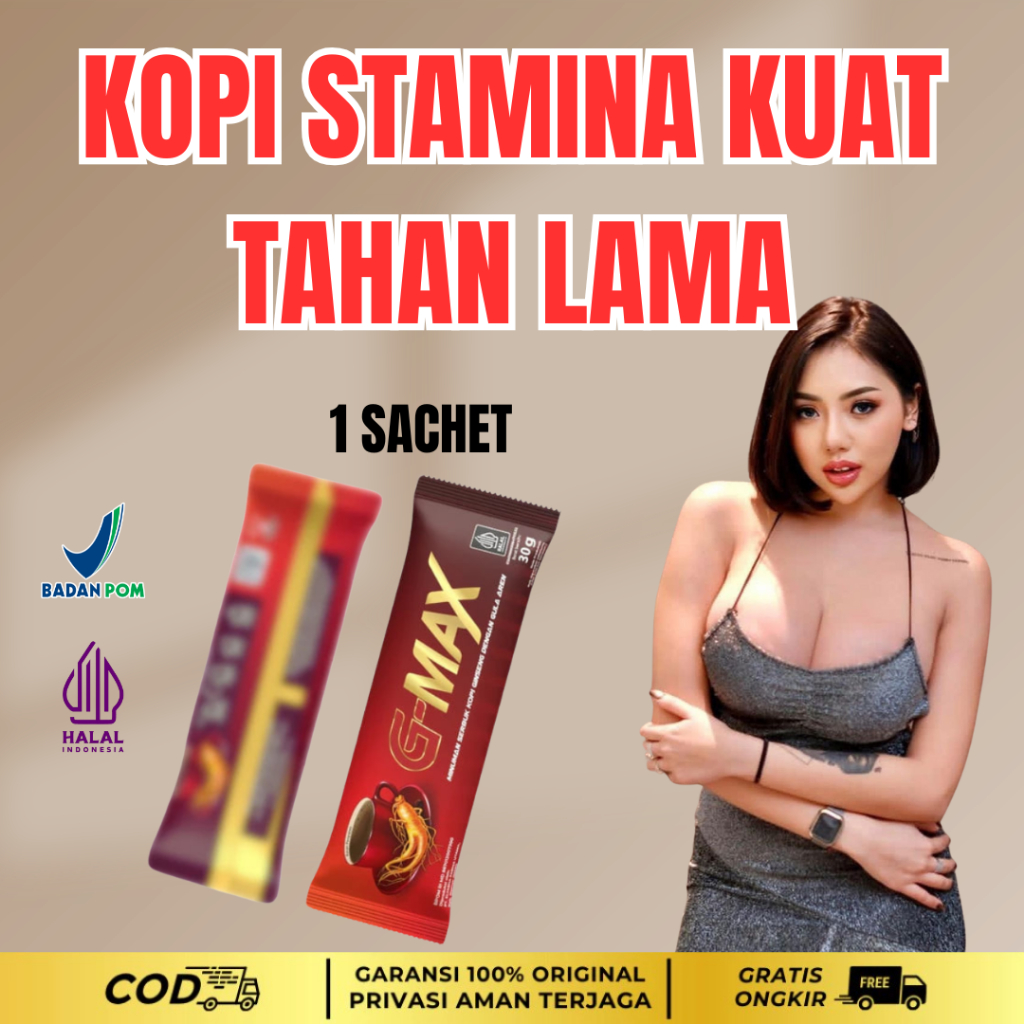 

Coffe G-MAX Kopi Penambah Stamina Pria 1 Sachet @30Gram BPOM