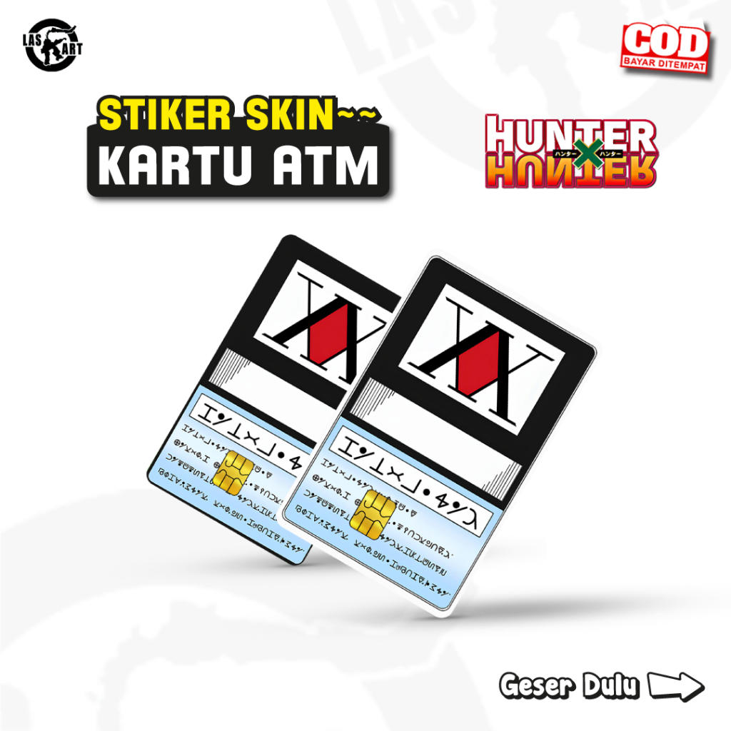 

STIKER ATM GAMBAR HUNTER X HUNTER LICENSE EMONEY/ETOLL/FLAZZ/BR1ZZ1/KMT || GARSKIN ATM VINYL HXH