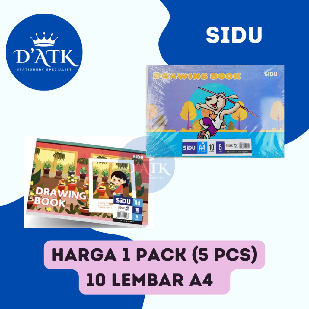 

Buku Gambar SIDU (Sinar Dunia) A4 1 pack (5 PCS) Lucu dan High Quality