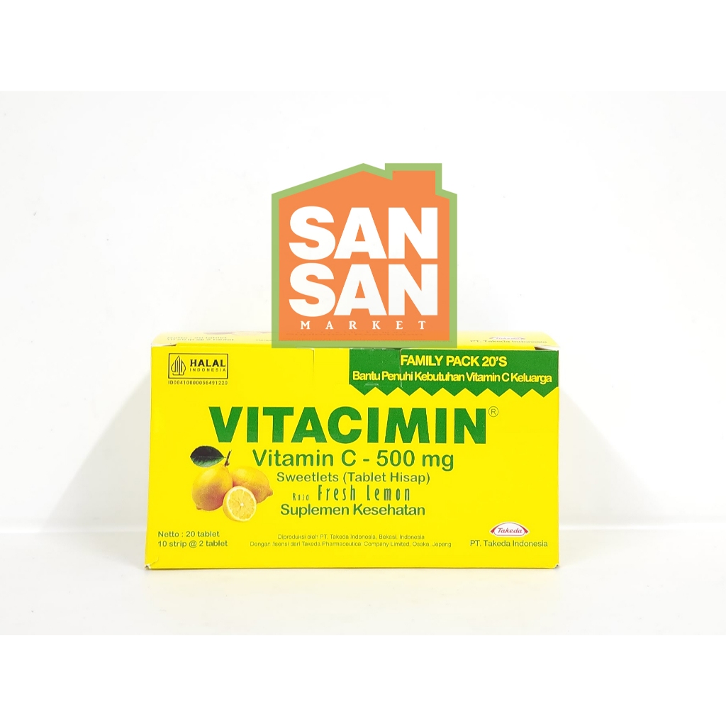Vitacimin 1 box isi 20 tablet LEMON