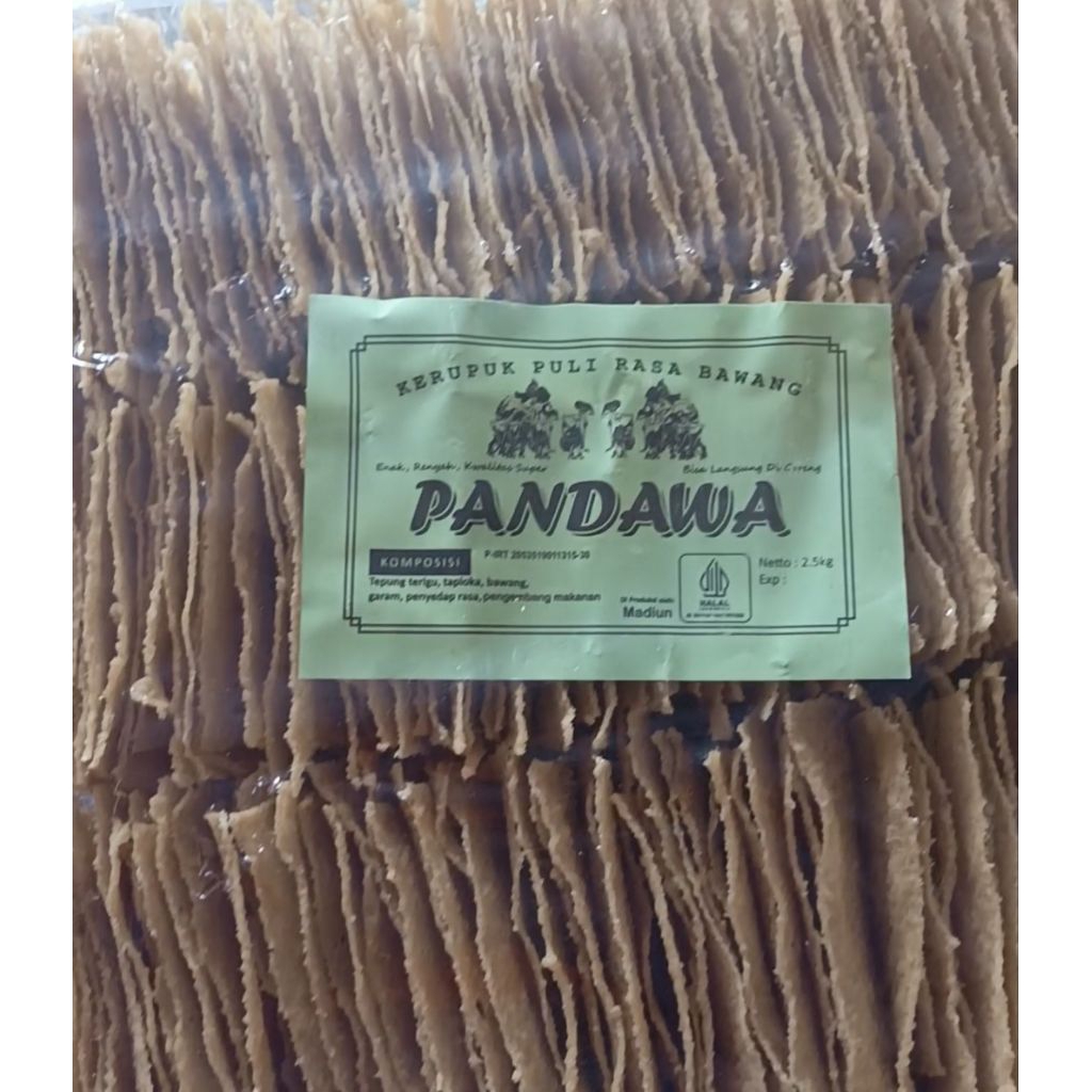 

[500 GR] KERUPUK PULI GENDAR KHAS MADIUN – KERUPUK NASI BAWANG RENYAH GURIH