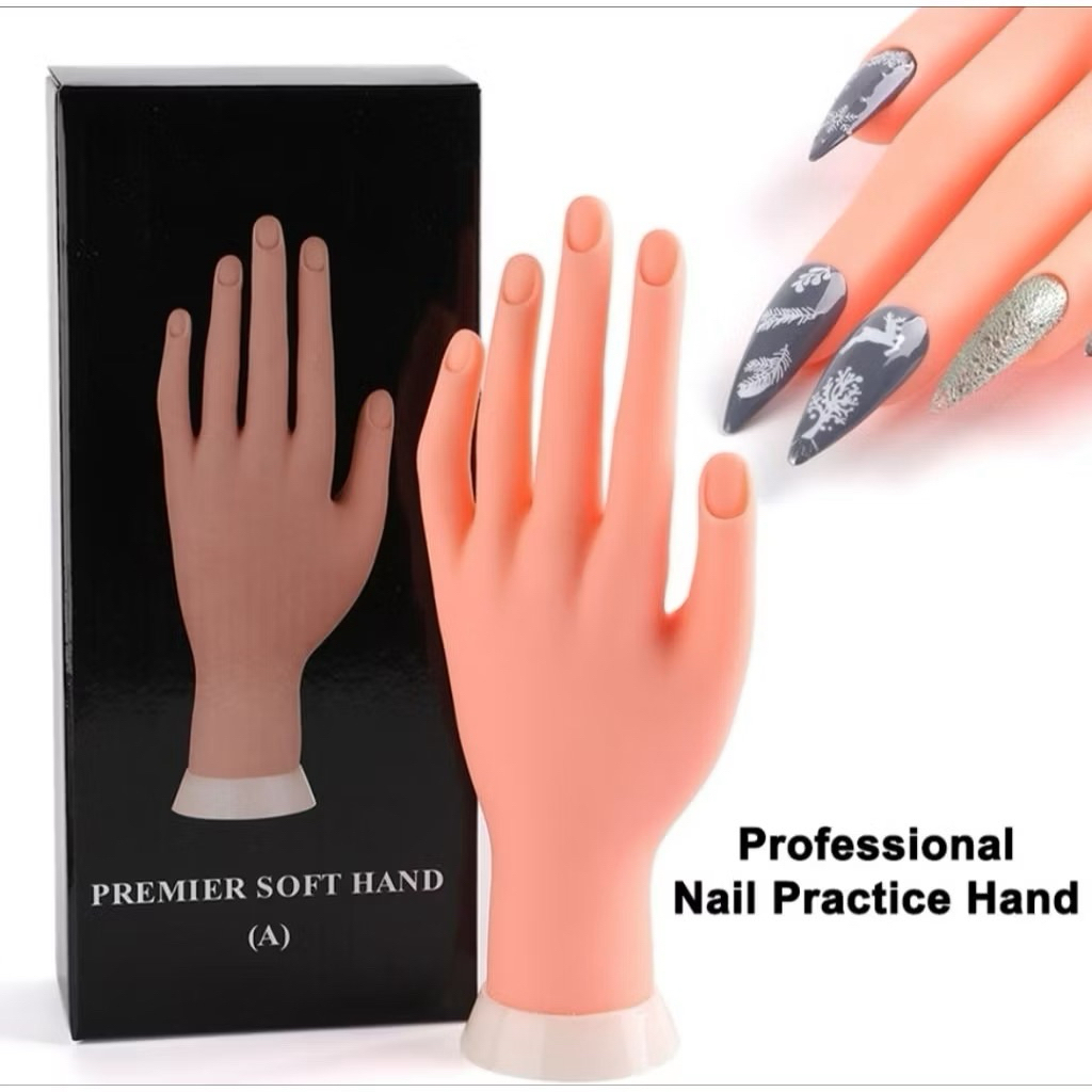 MANNEQUIN HAND NAIL PRACTICE - MANEKIN TANGAN SILIKON UNTUK BELAJAR NAIL ART