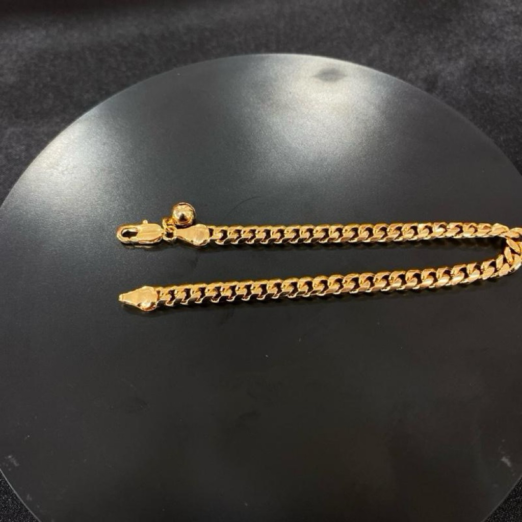 [ CO 2 gratis 1 cincin atau anting  ] gelang rantai sisik naga polos