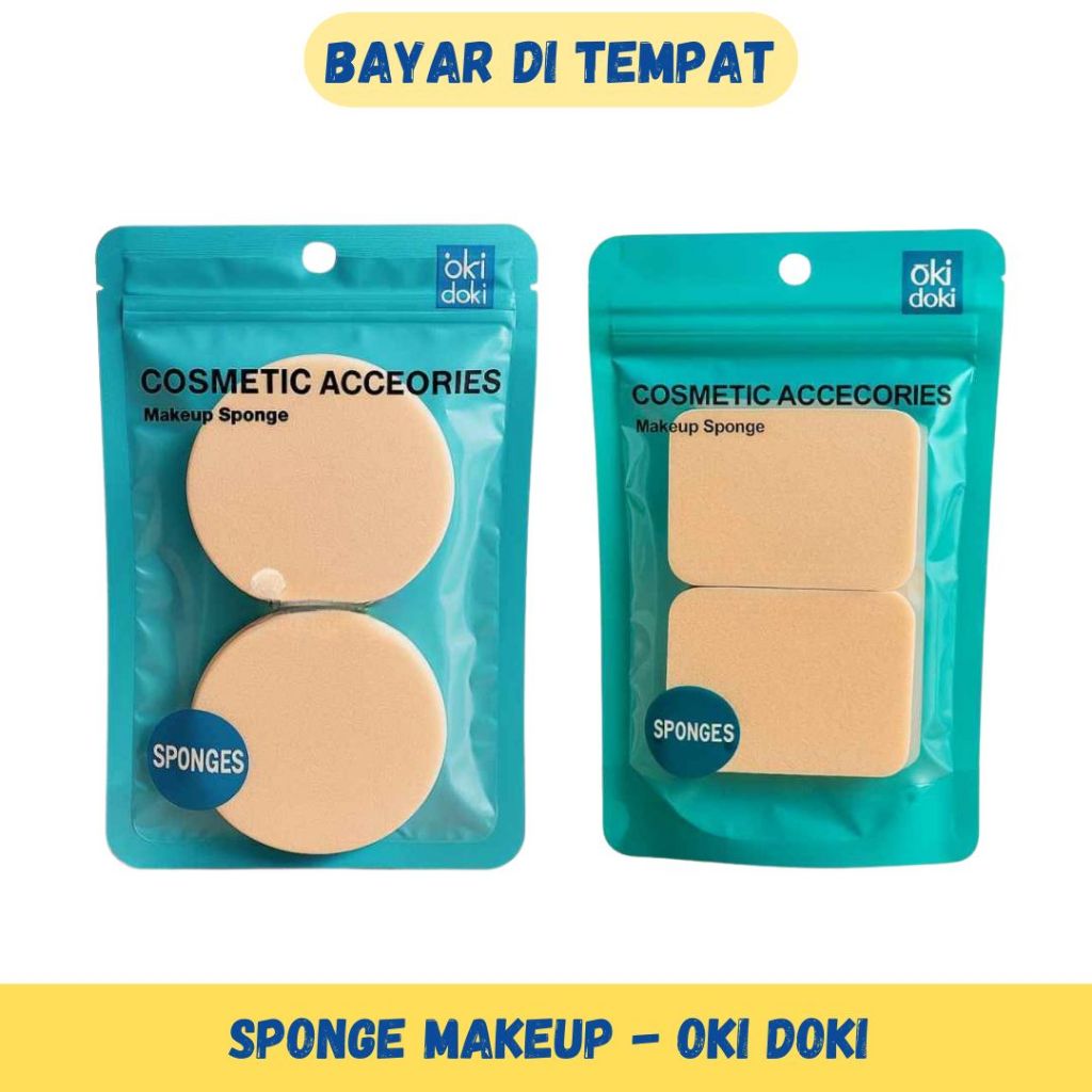 SPONGE MAKE UP - 1 PCS - KOTAK / BULAT - OKI DOKI
