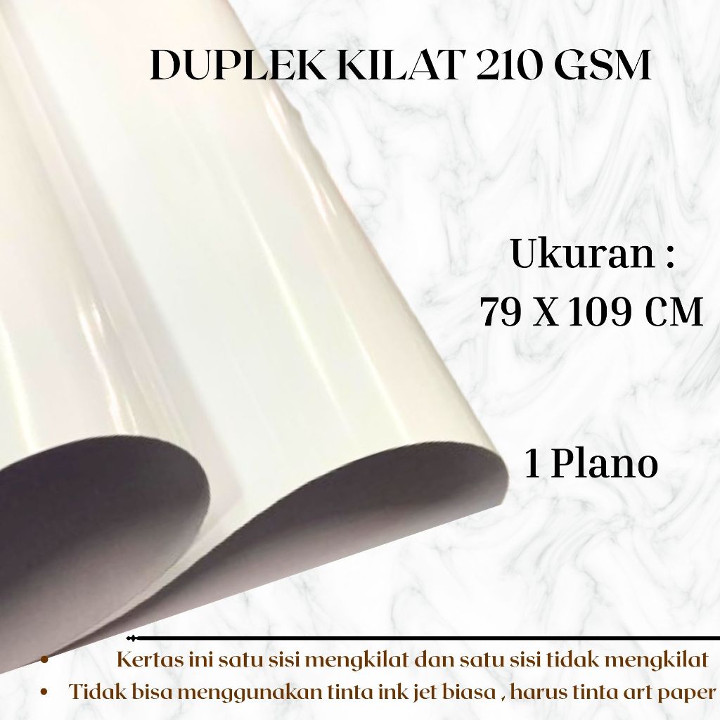 

(1 PLANO) DUPLEK KILAT 210 GSM UKURAN PLANO ( 79 X 109 CM )