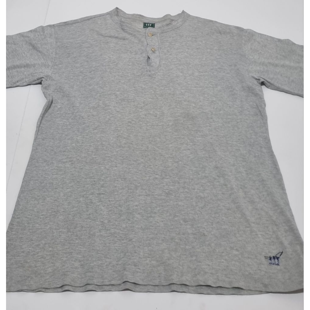 Kaos art Henry Cottons polos warna abu